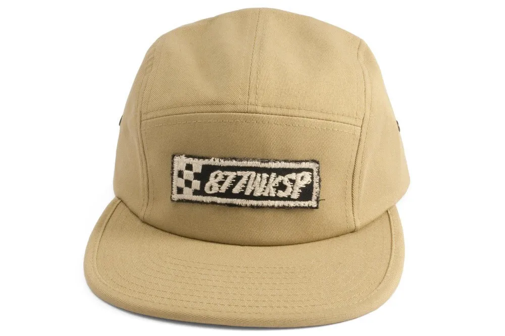 #201 - Basecap 5-Panel 877 Logo Checkerboard sand