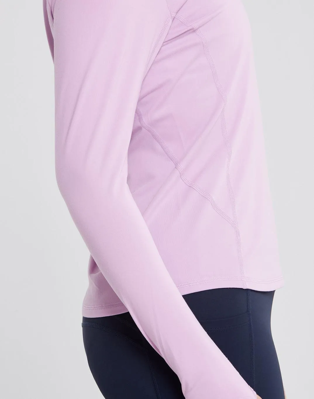 Advantage V-Neck Long Sleeve Tee in Orchid