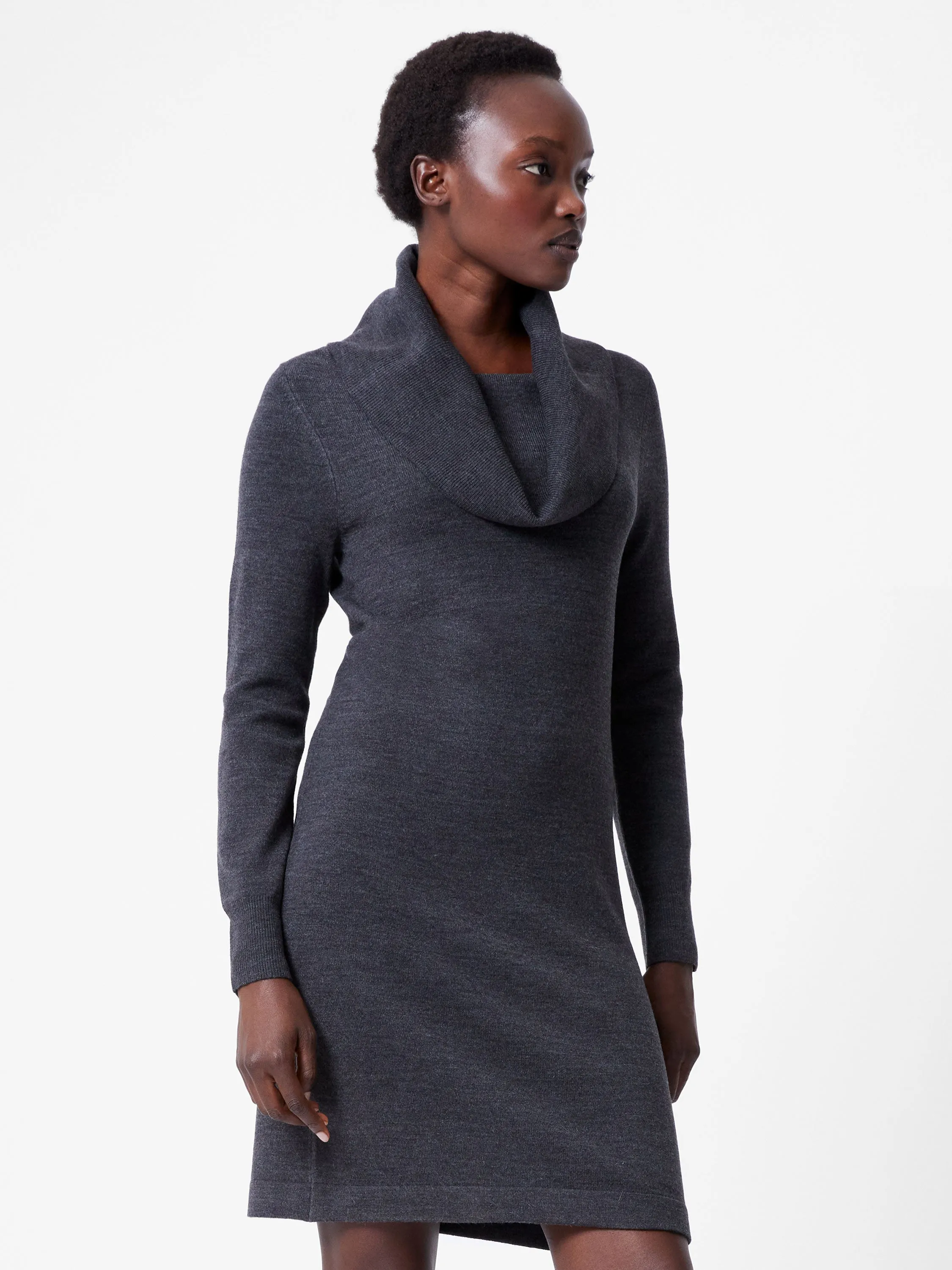 Babysoft Cowl Neck Knit Dress