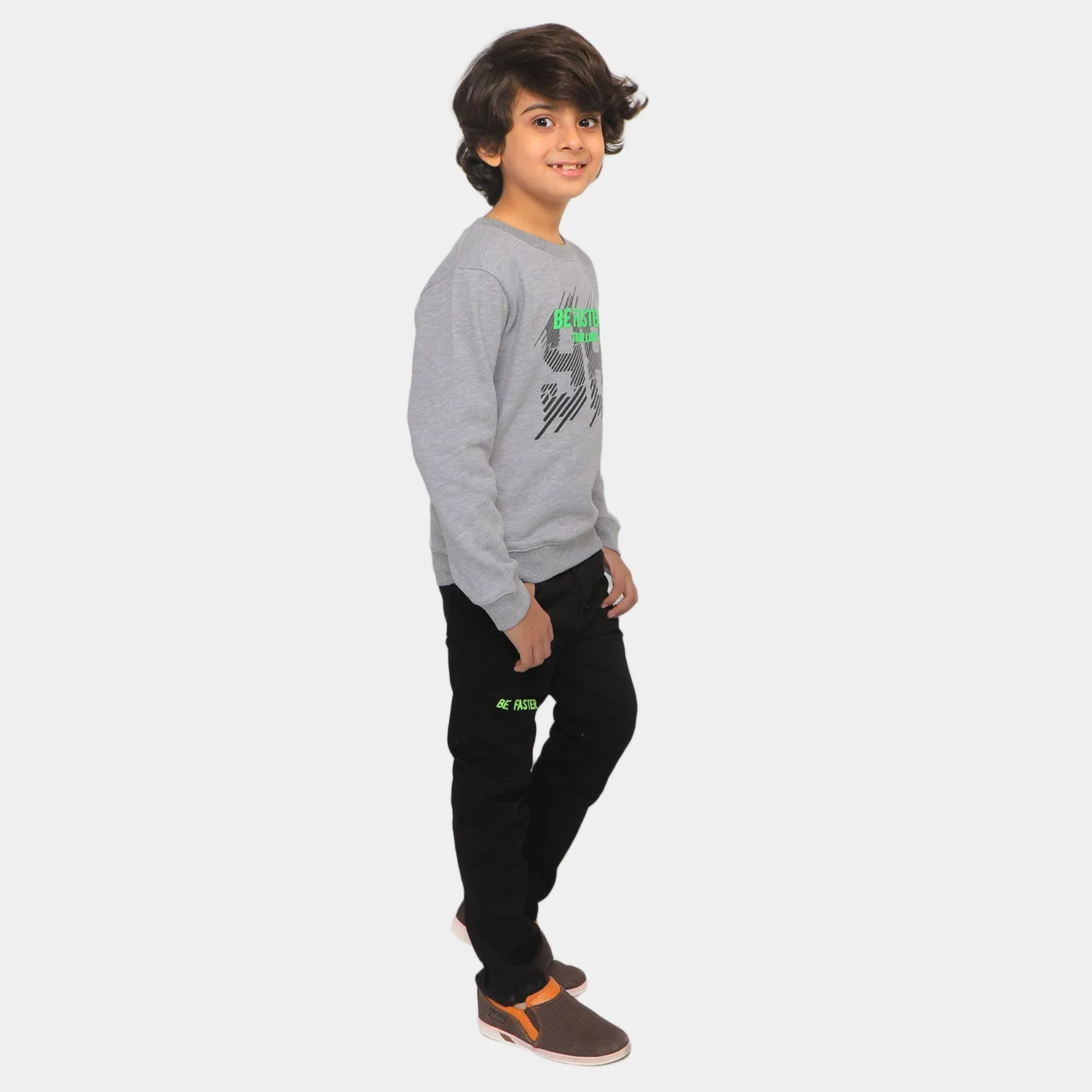 Boys Suit 2PCs Be Faster - Grey/Black