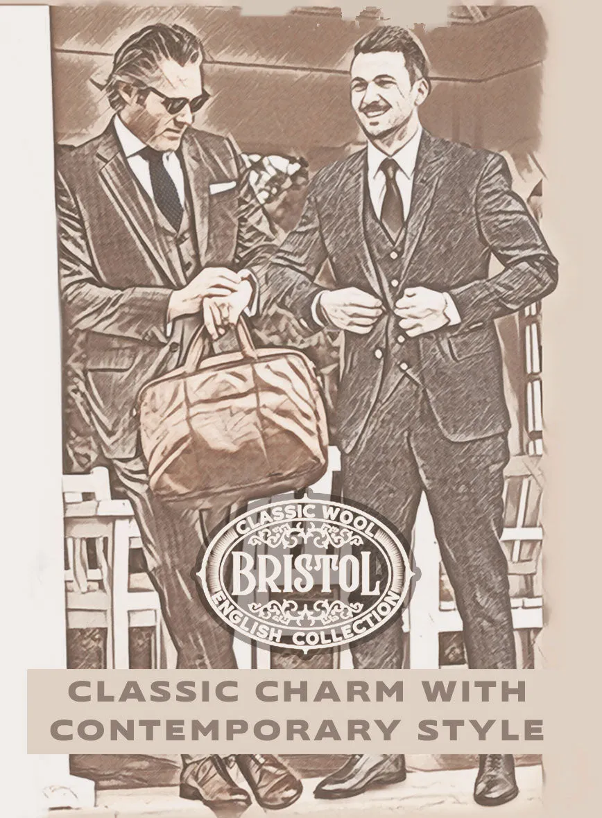 Bristol Celeste Gray Checks Suit