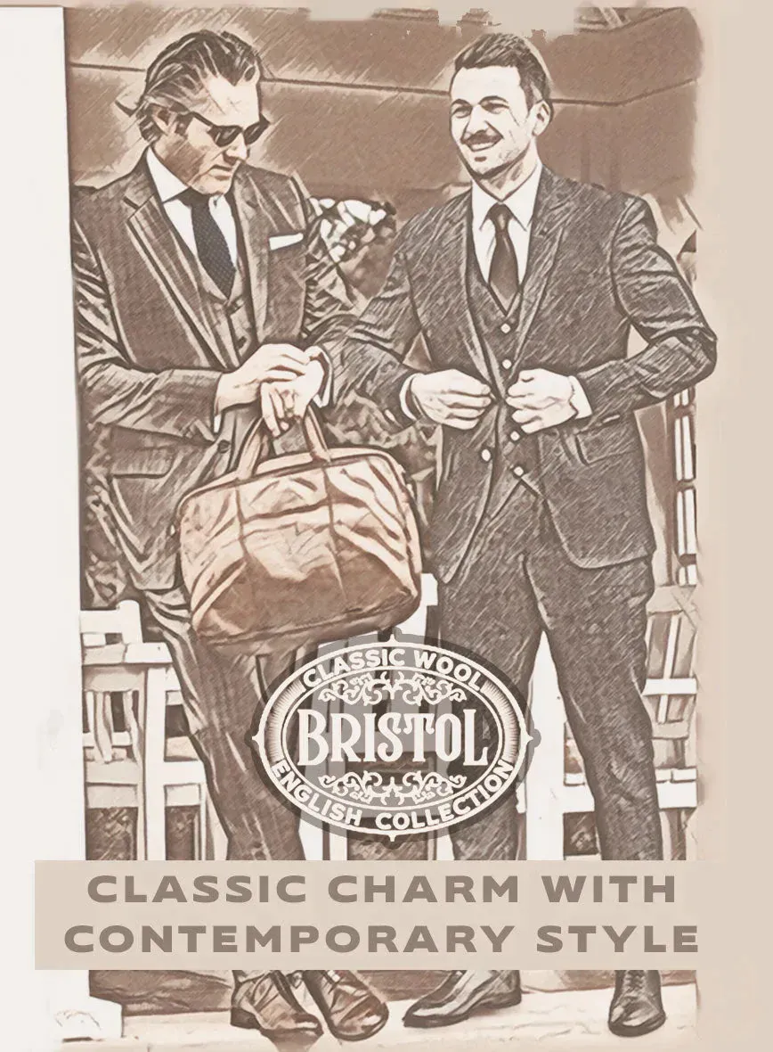 Bristol Lenato Gray Checks Suit