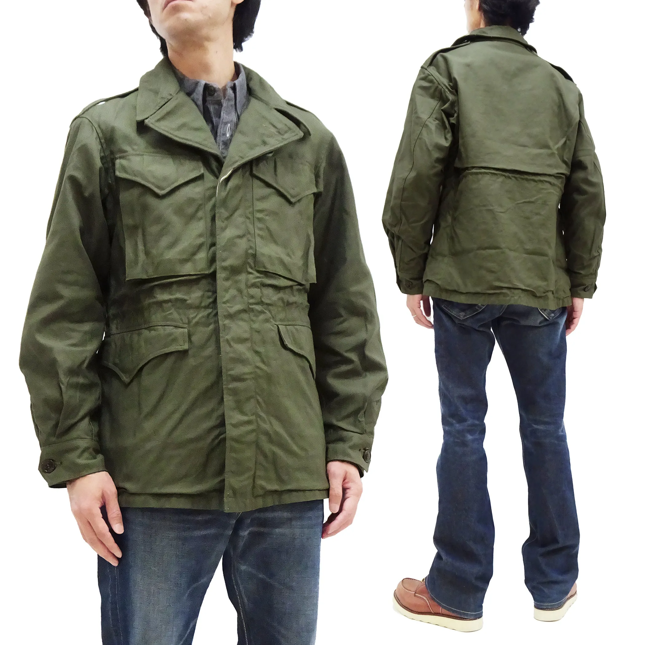 Buzz Rickson Jacket Men's Reproduction of M-1943 Field Jacket US Army M-43 BR15410 Olive