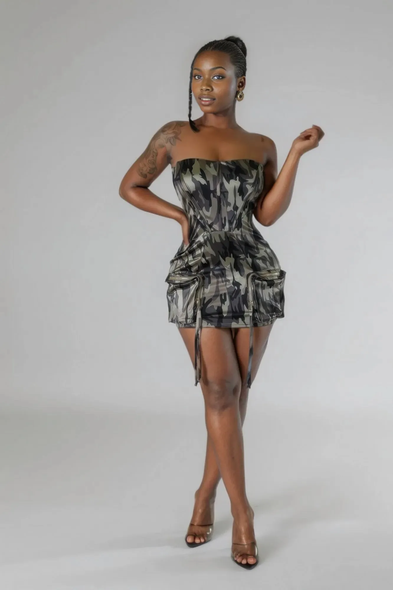 Camouflage Stretch Tube Dress