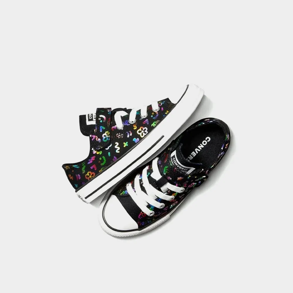 Converse Kids Chuck Taylor All Star Easy On Doodles Sneakers Black/Multi _ 181056 _ Black