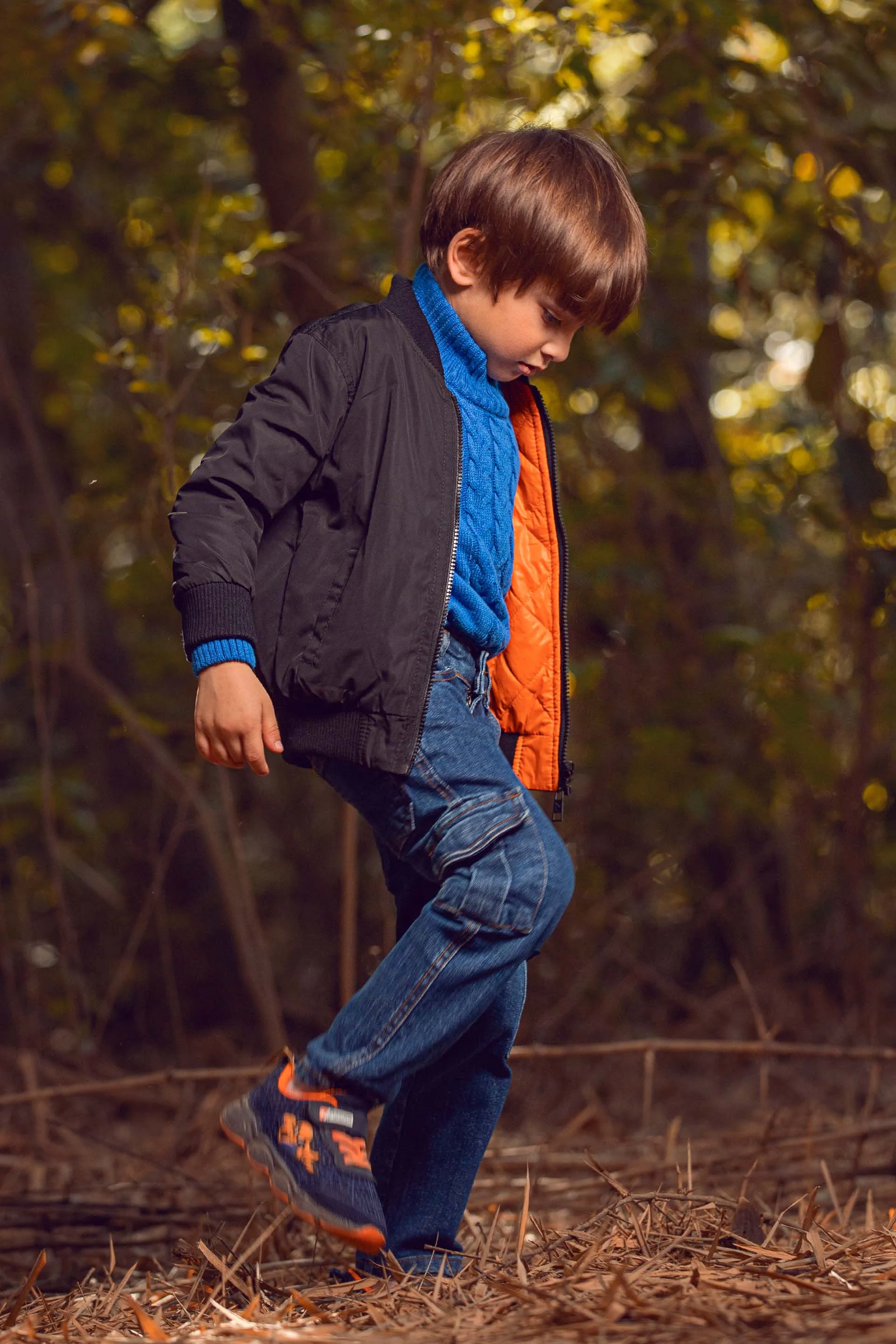 Convertible Jacket Black/Orange