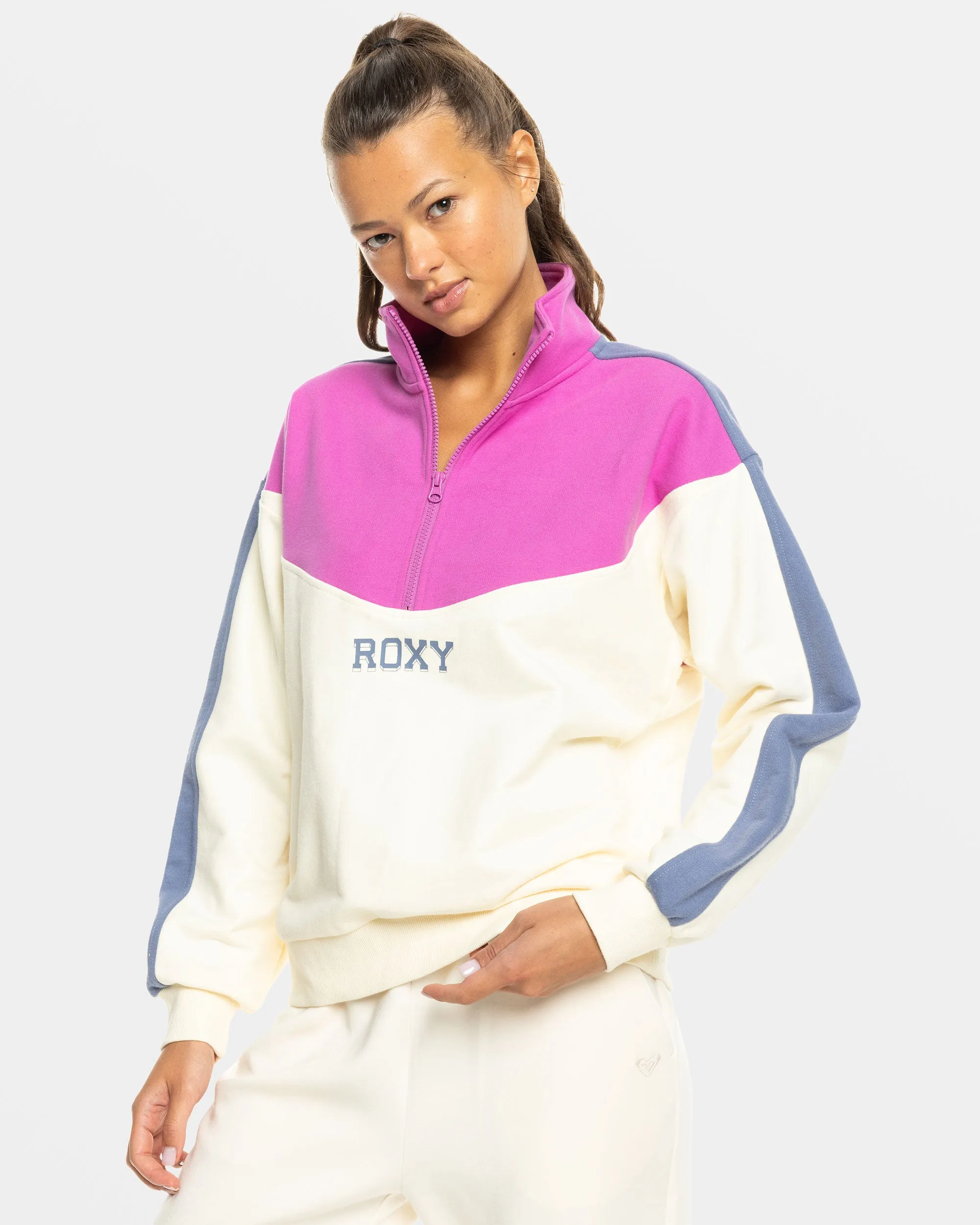 Essential Energy Half-Zip Sweatshirt - Rosebud