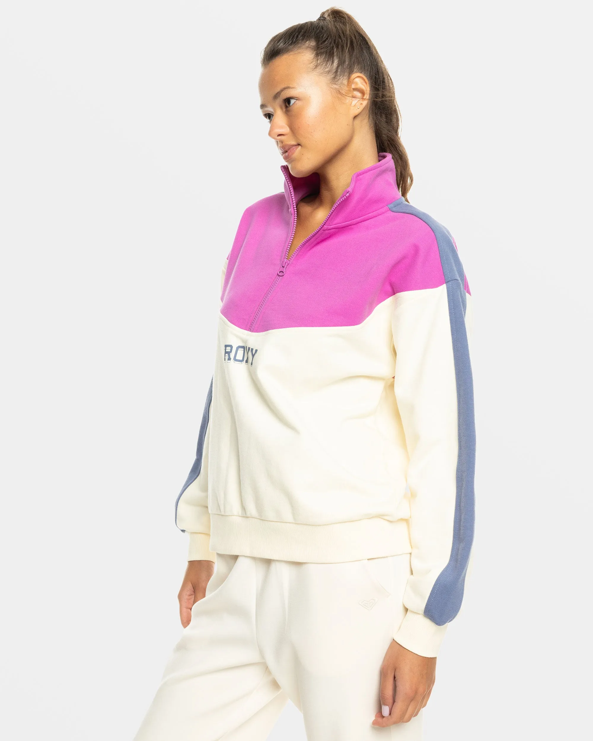 Essential Energy Half-Zip Sweatshirt - Rosebud