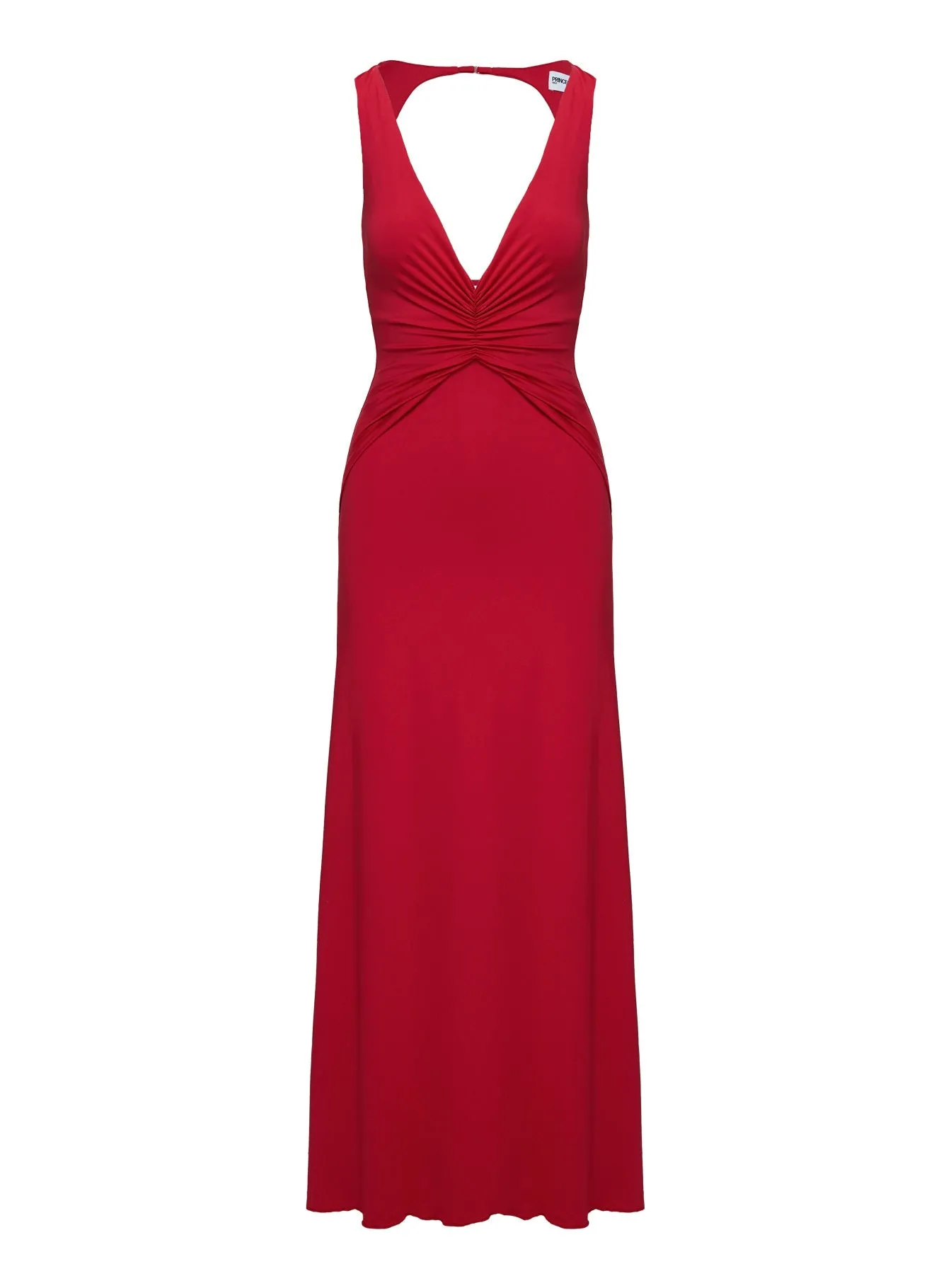 Frederica Plunge Maxi Dress Red