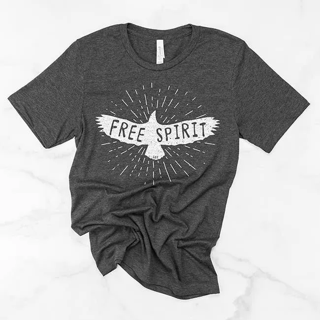 Free Spirit Lightweight Tee in Dark Grey Heather