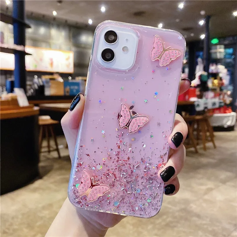 Glitter Butterfly iPhone Case