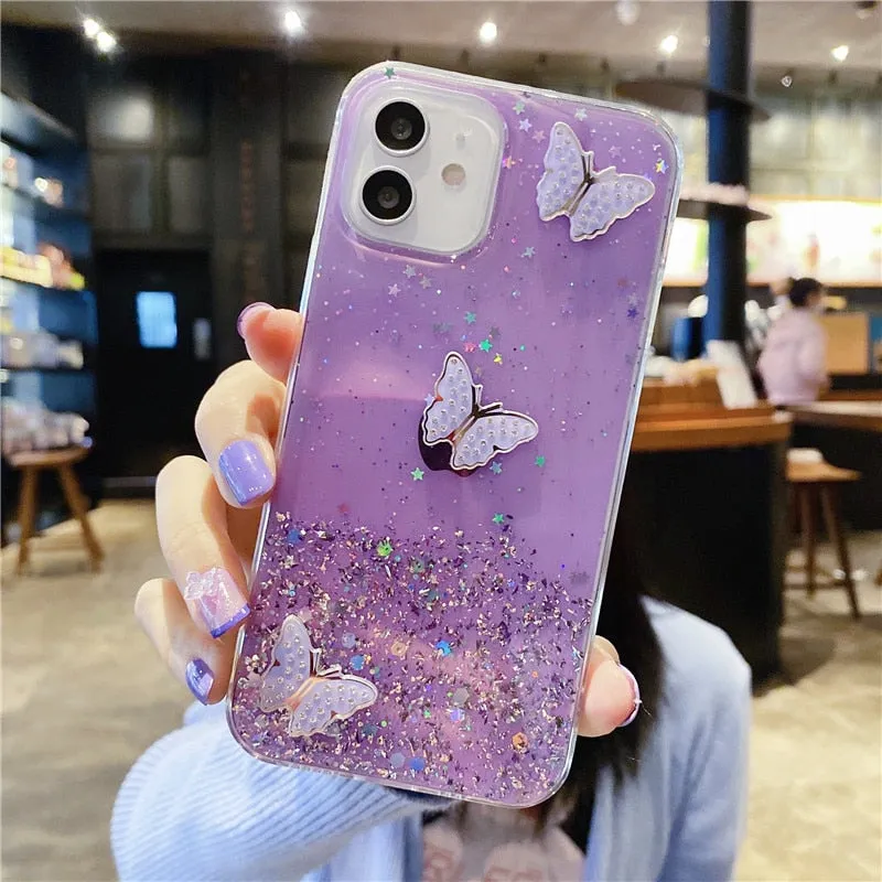 Glitter Butterfly iPhone Case