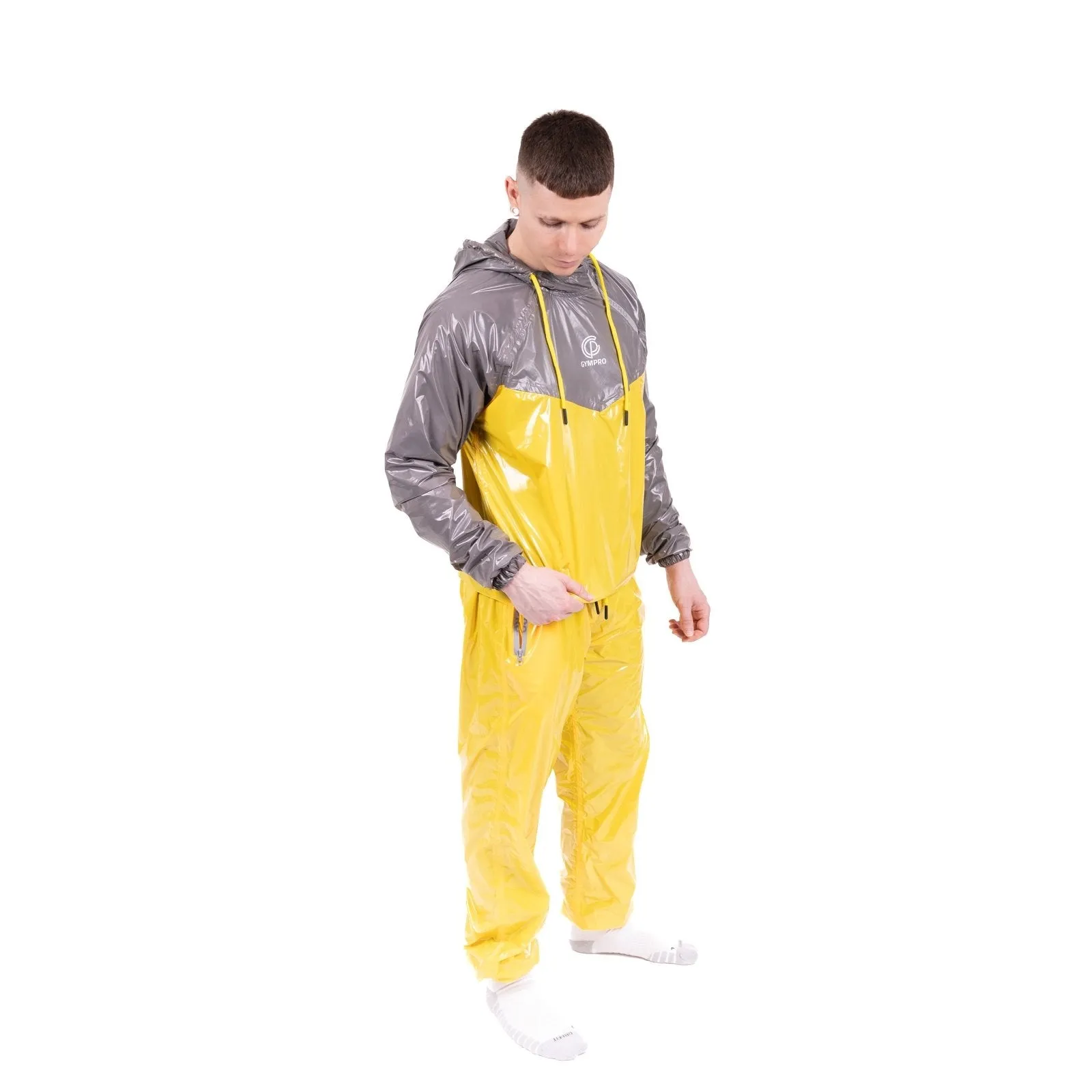 GymPro Sweat Suit, Yellow/Grey