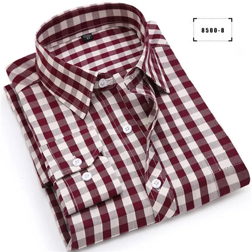 High Quality Soft Plaid Long Sleeve Shirt #850XX