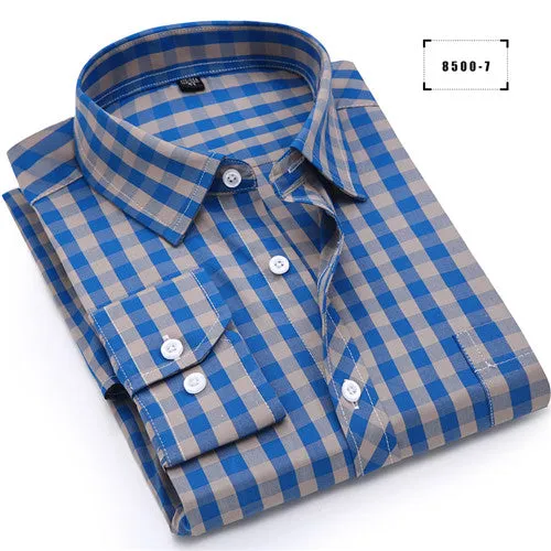 High Quality Soft Plaid Long Sleeve Shirt #850XX