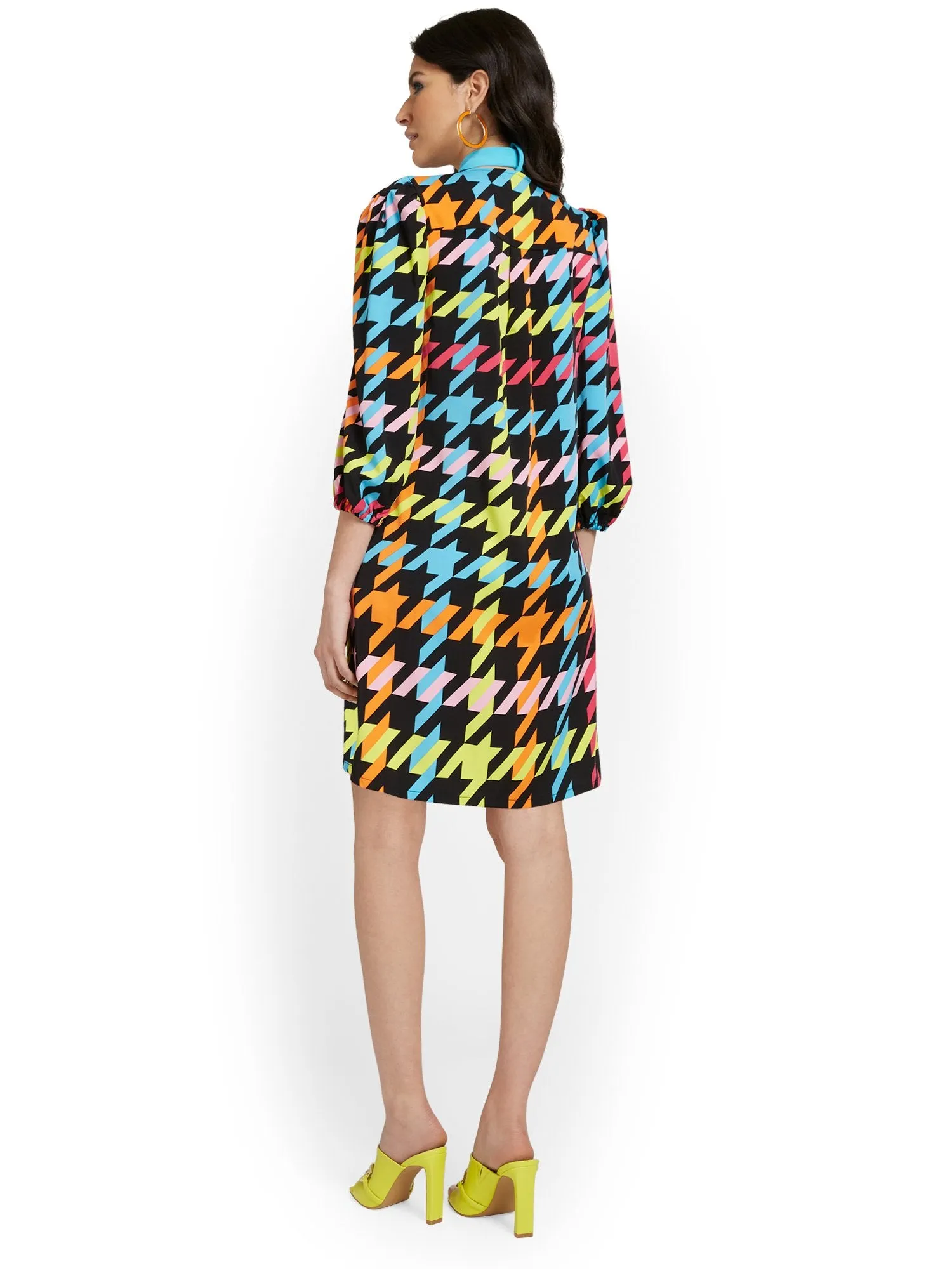 Houndstooth Shift Dress