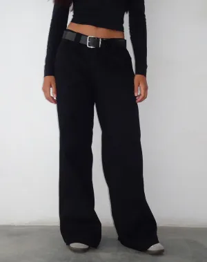 Kaomy Wide Leg Trouser in Black