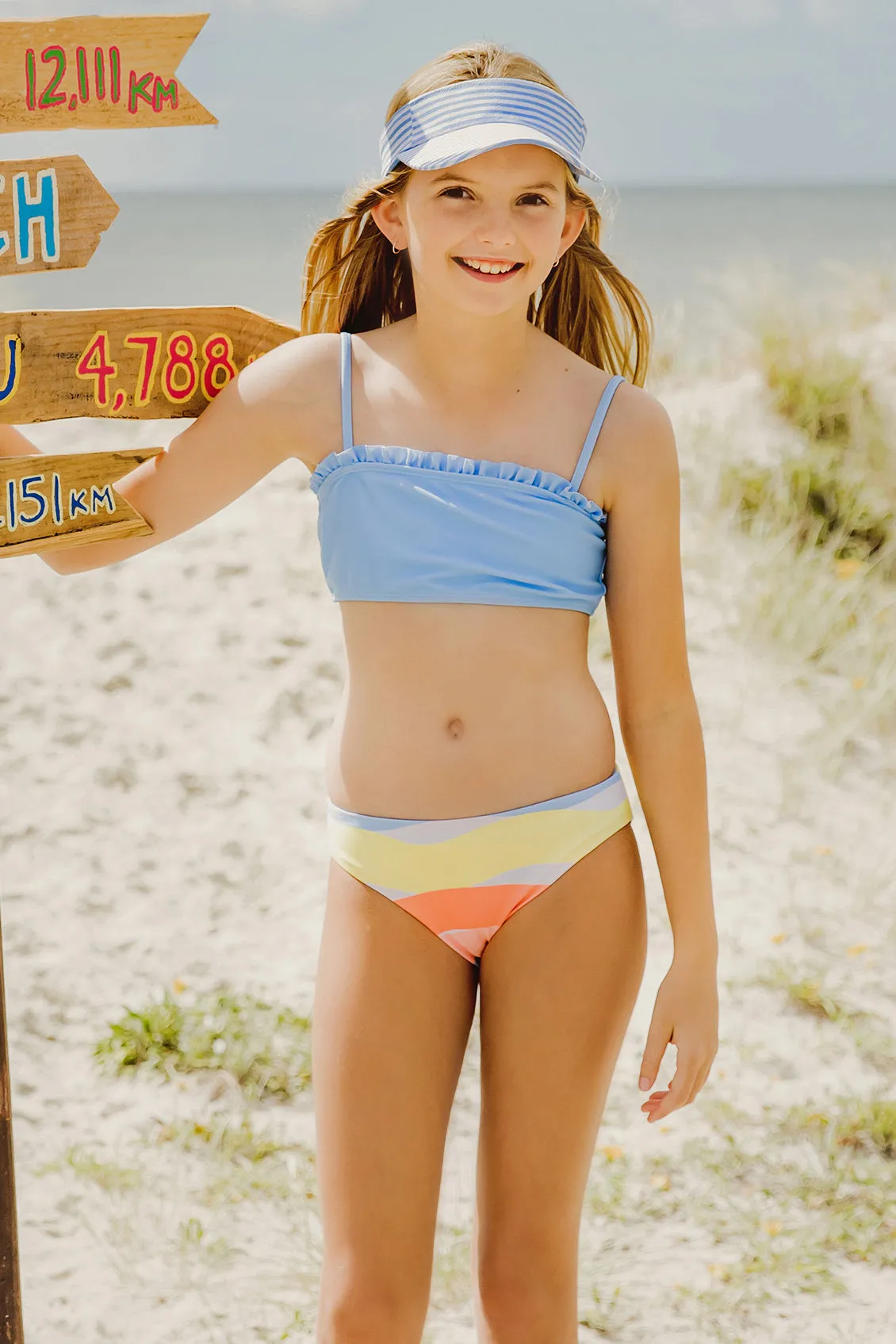 Kids Swimsuit Snapper Rock Good Vibes Bandeau