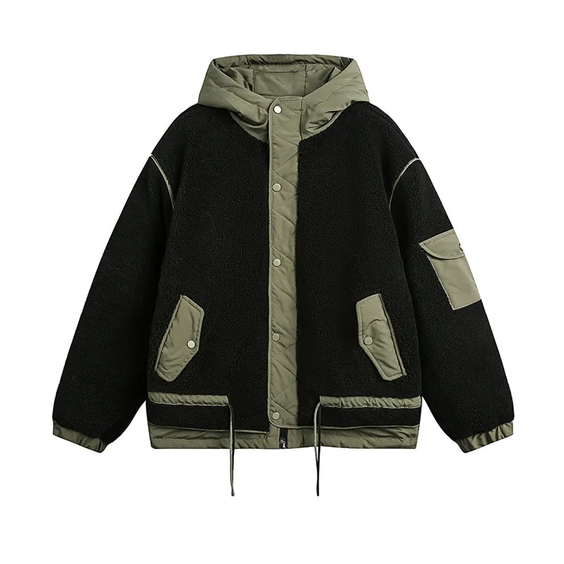 Lambskin Hooded Insulated Coat