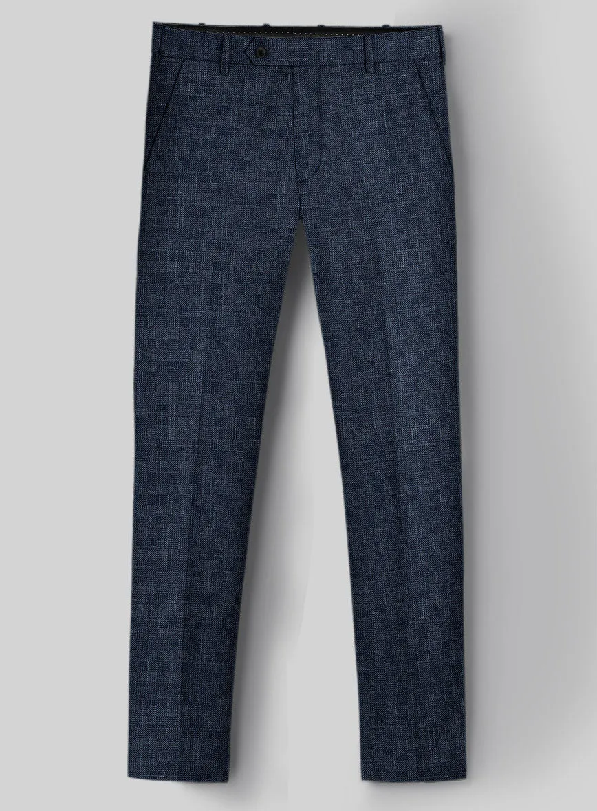 London Loom Dark Blue Eufemia Wool Silk Linen Suit