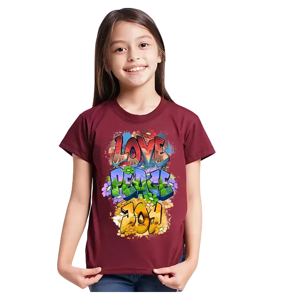 LOVE,PEACE,JOY KIDS T SHIRT