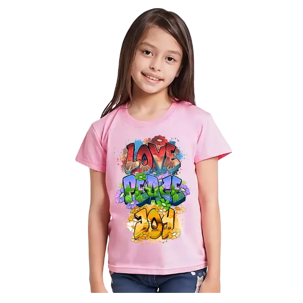 LOVE,PEACE,JOY KIDS T SHIRT