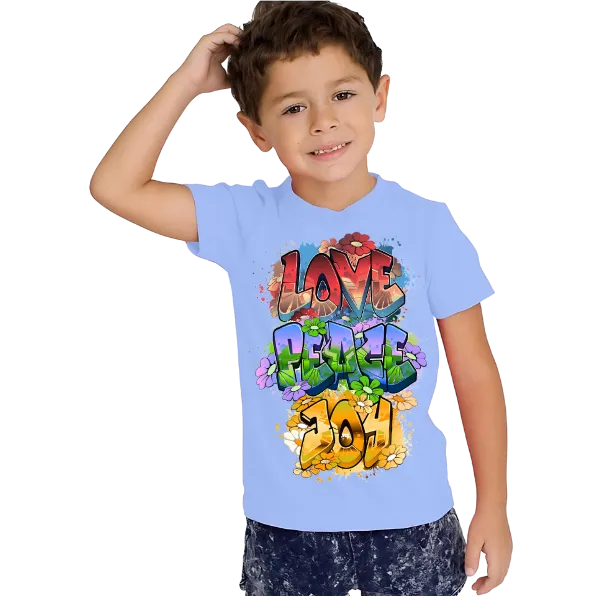 LOVE,PEACE,JOY KIDS T SHIRT