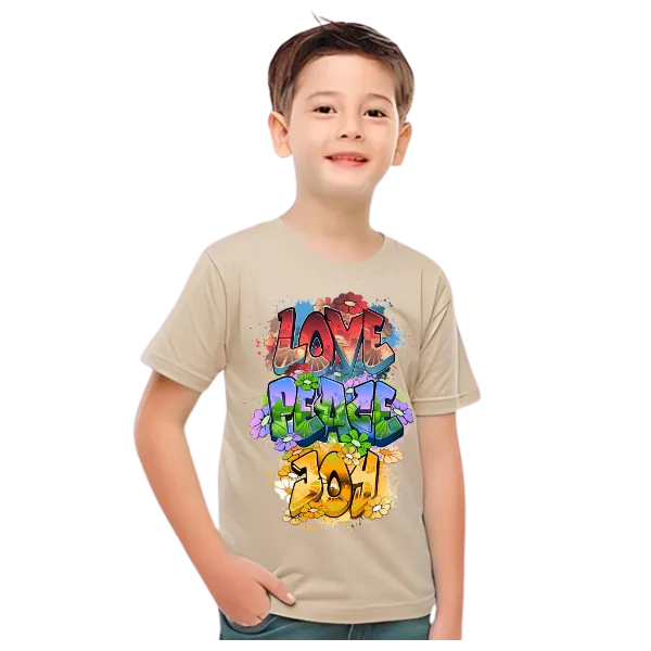 LOVE,PEACE,JOY KIDS T SHIRT