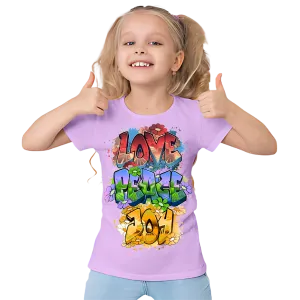 LOVE,PEACE,JOY KIDS T SHIRT