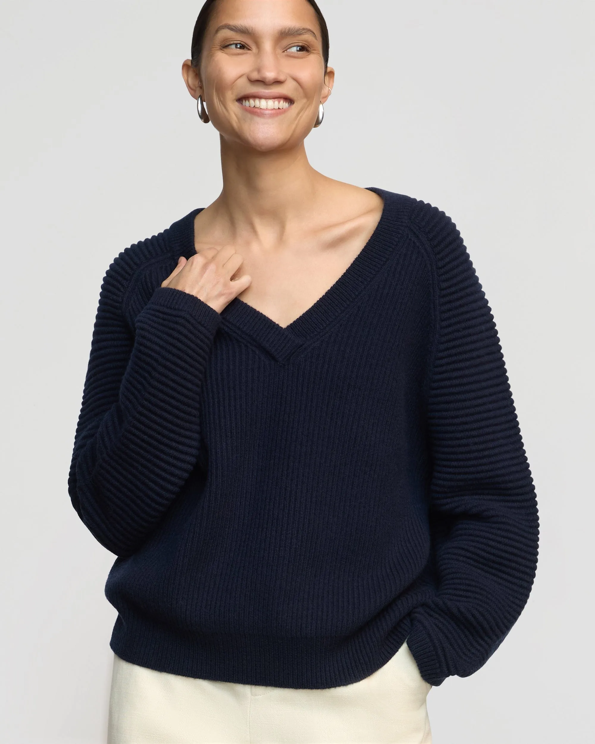 Malala Organic Cotton-Wool Ottoman Sweater