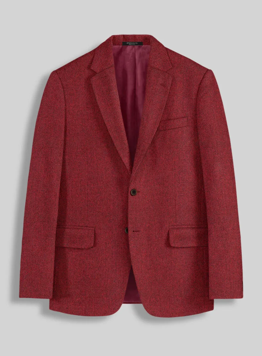 Melange Titan Red Tweed Suit