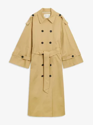 Oversized belted trench coat