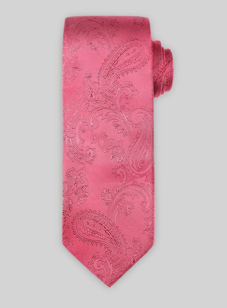 Paisley French Pink Satin Tie