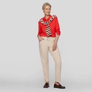 Rabe Straight Leg Trousers with Zip Pockets | Macadamia