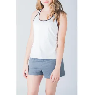 Racer Tank White/Grey Trim