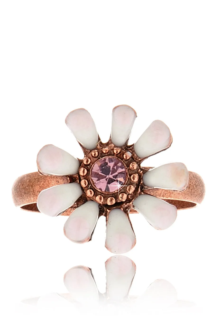 SAKURA White Flower Ring