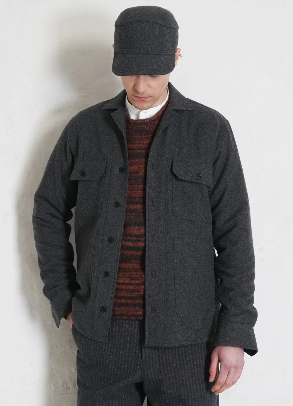 STEFAN | Worker Over Shirt | Grey Melange