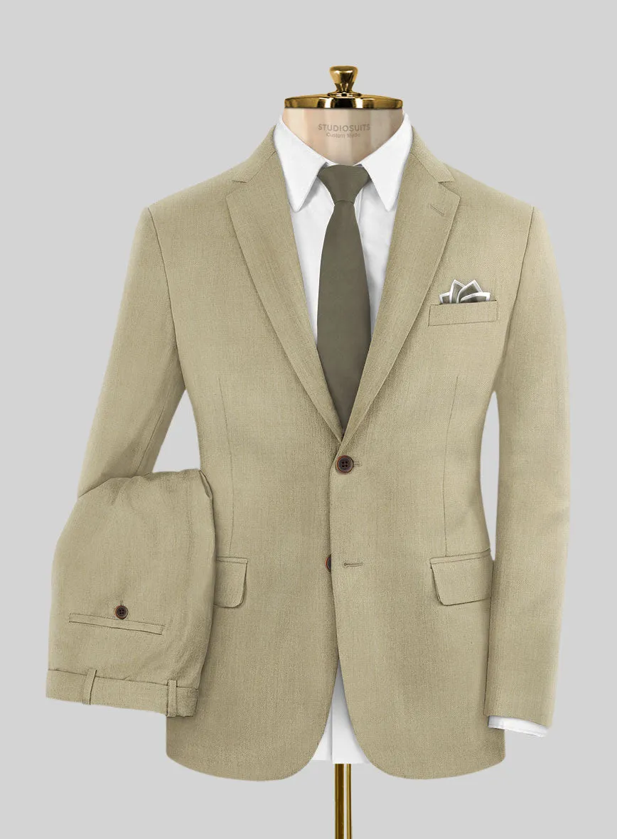 Stretch Khaki Wool Suit