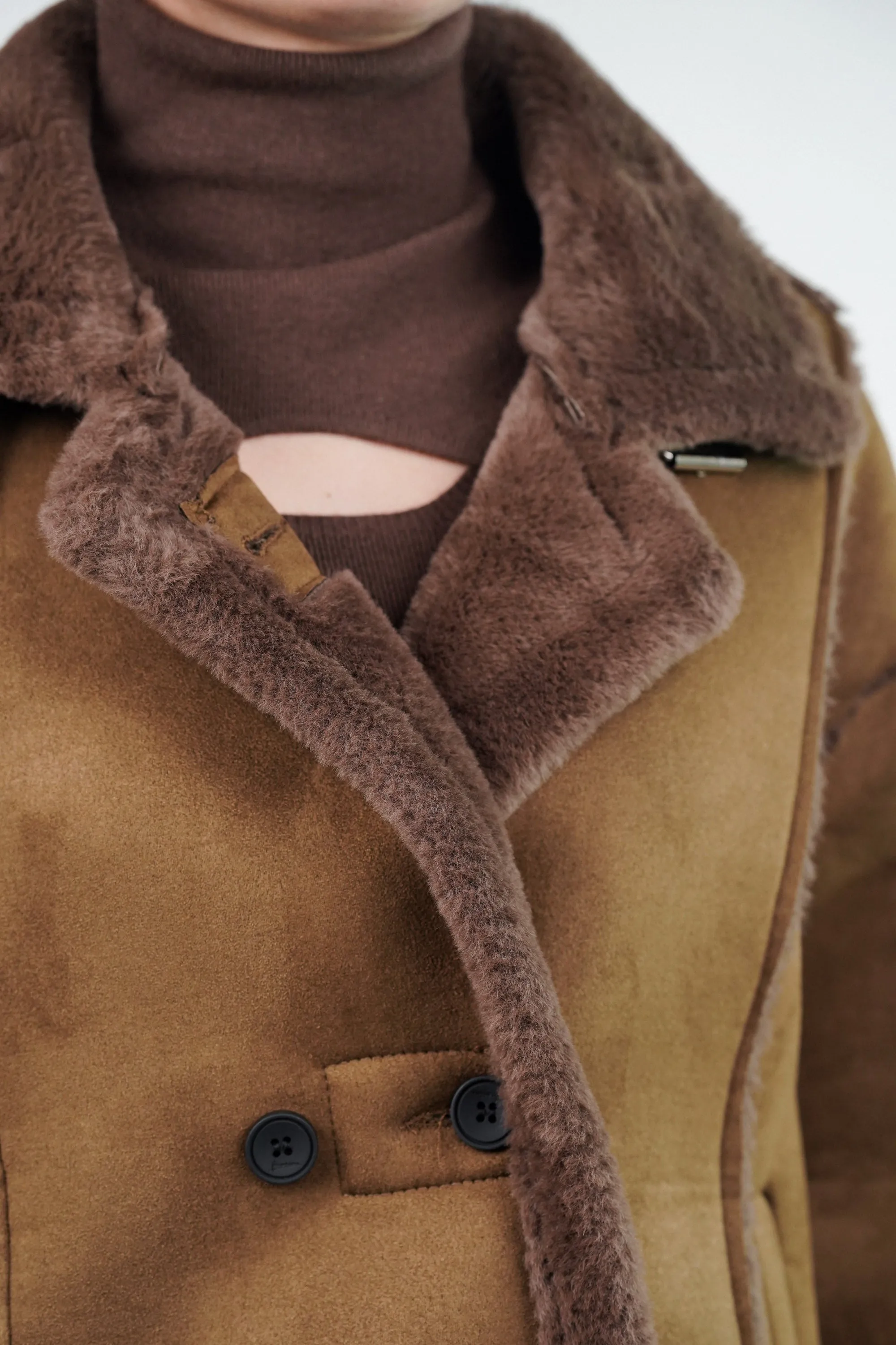 Suede Brown Fur Jacket