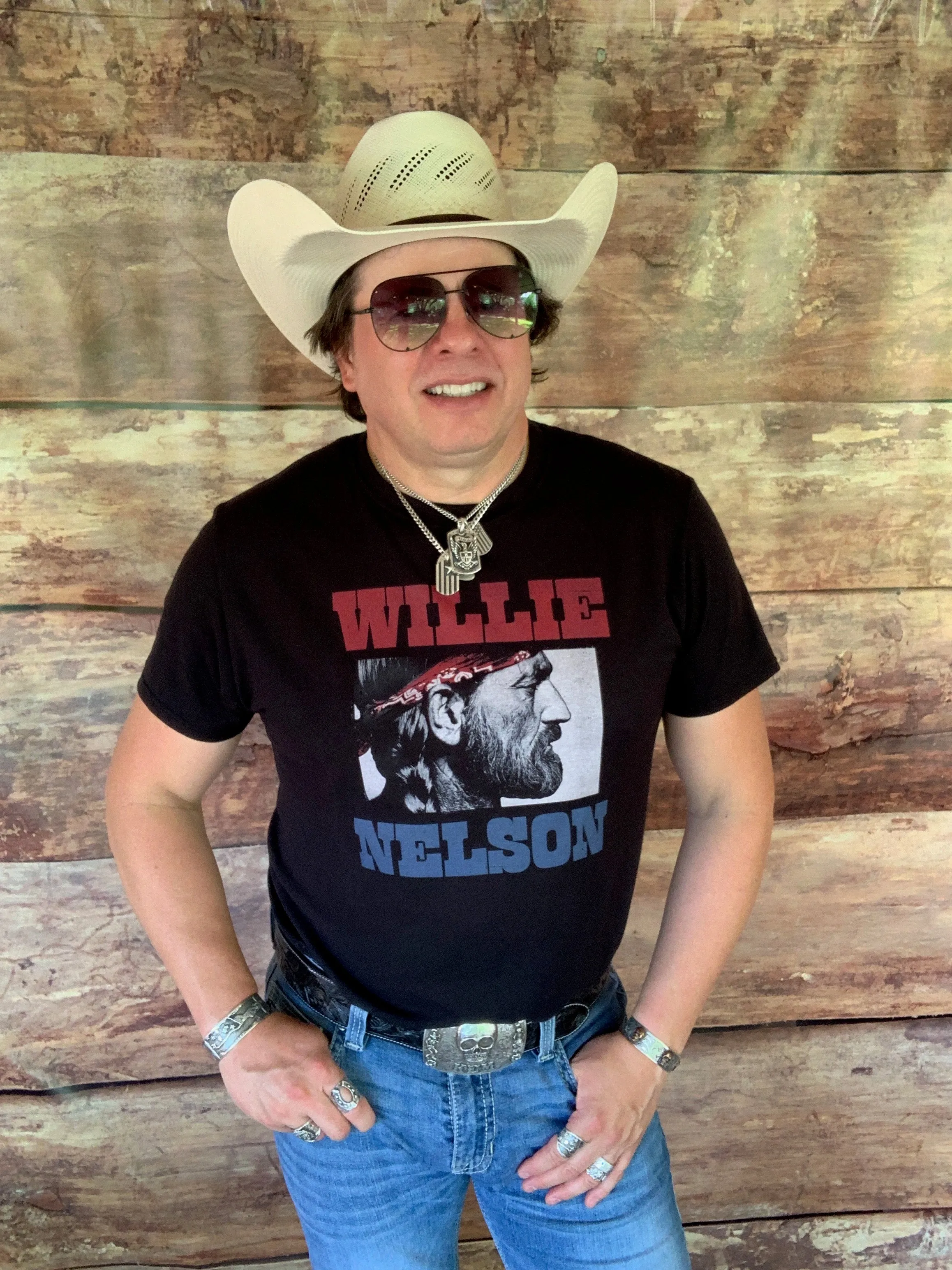 T-Shirt, Willie Nelson Red Bandana Unisex Tee - SALE!