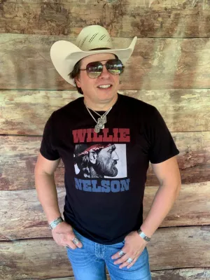 T-Shirt, Willie Nelson Red Bandana Unisex Tee - SALE!