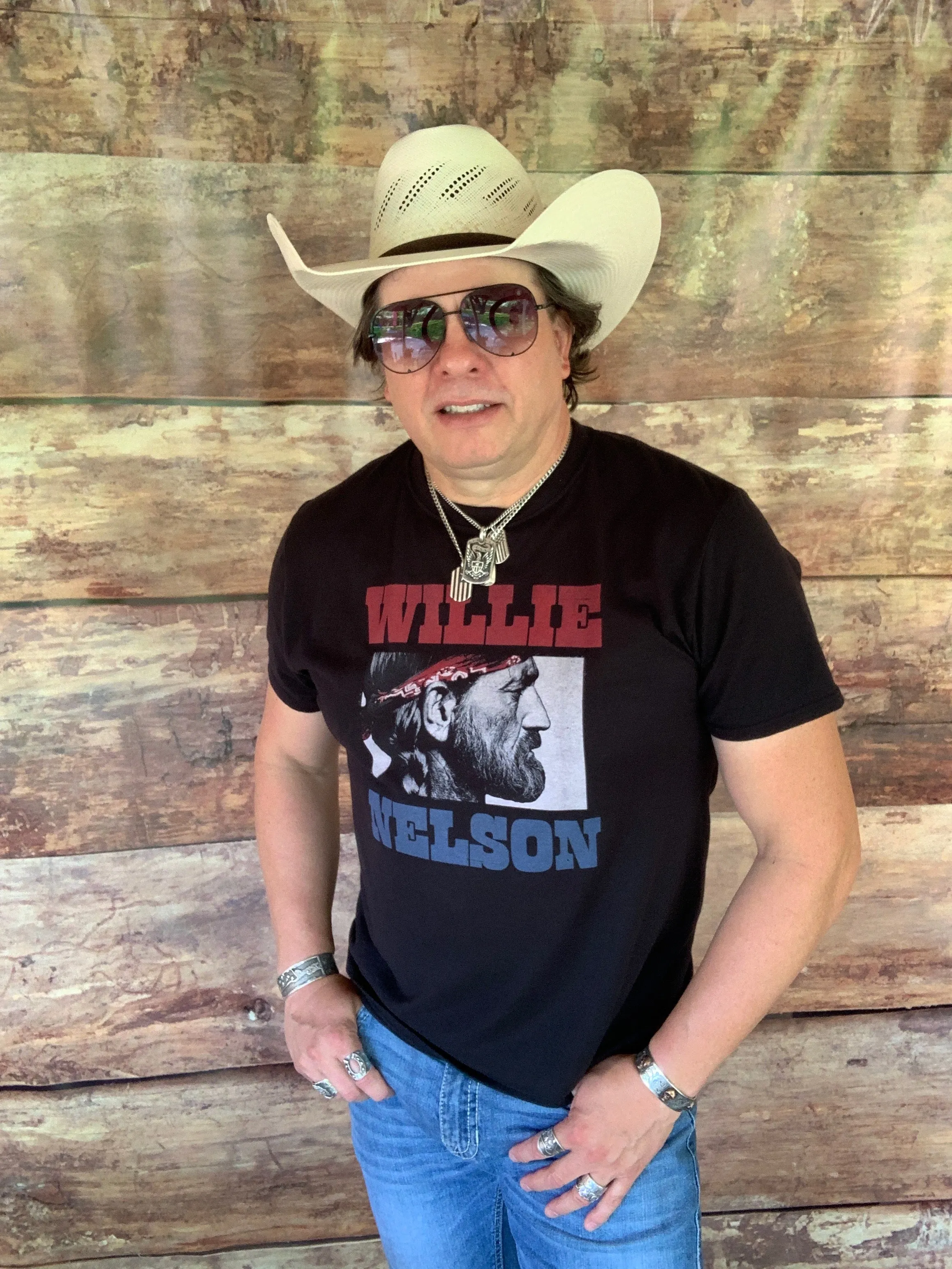 T-Shirt, Willie Nelson Red Bandana Unisex Tee - SALE!