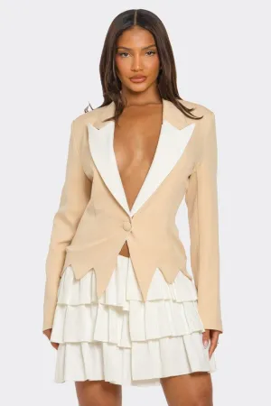 Two-Tone Blazer Dress