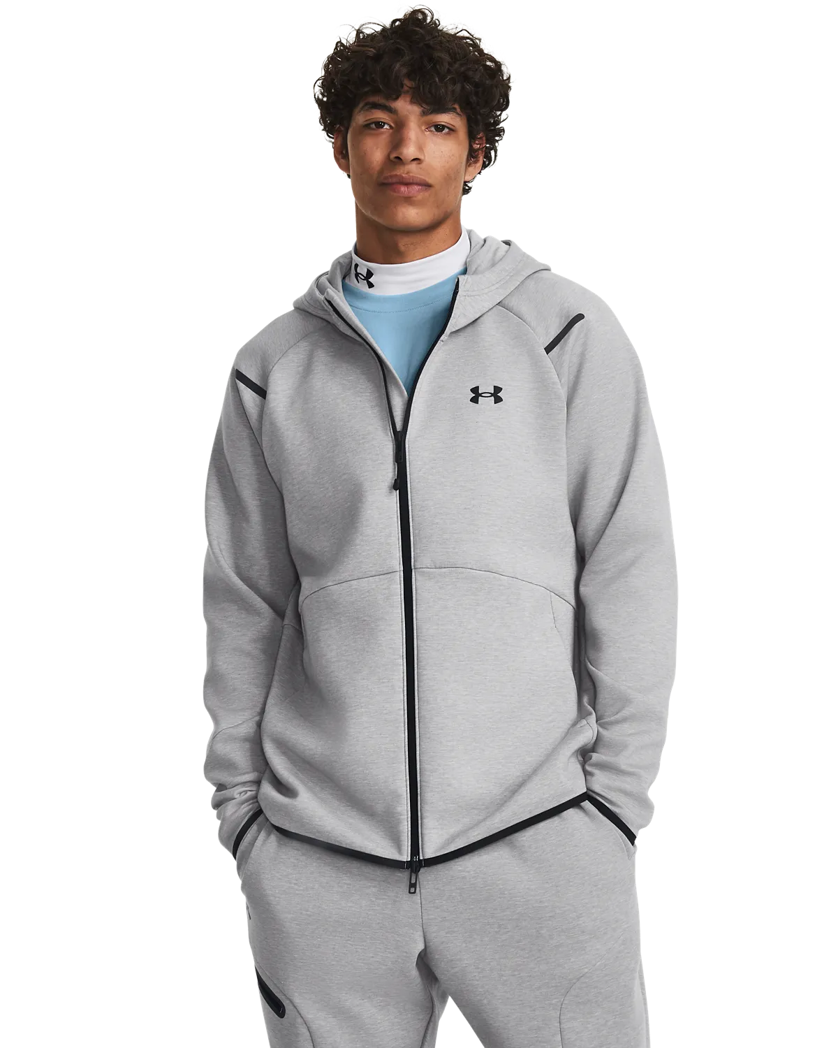 UA Unstoppable Fleece Full Zip M - Grey