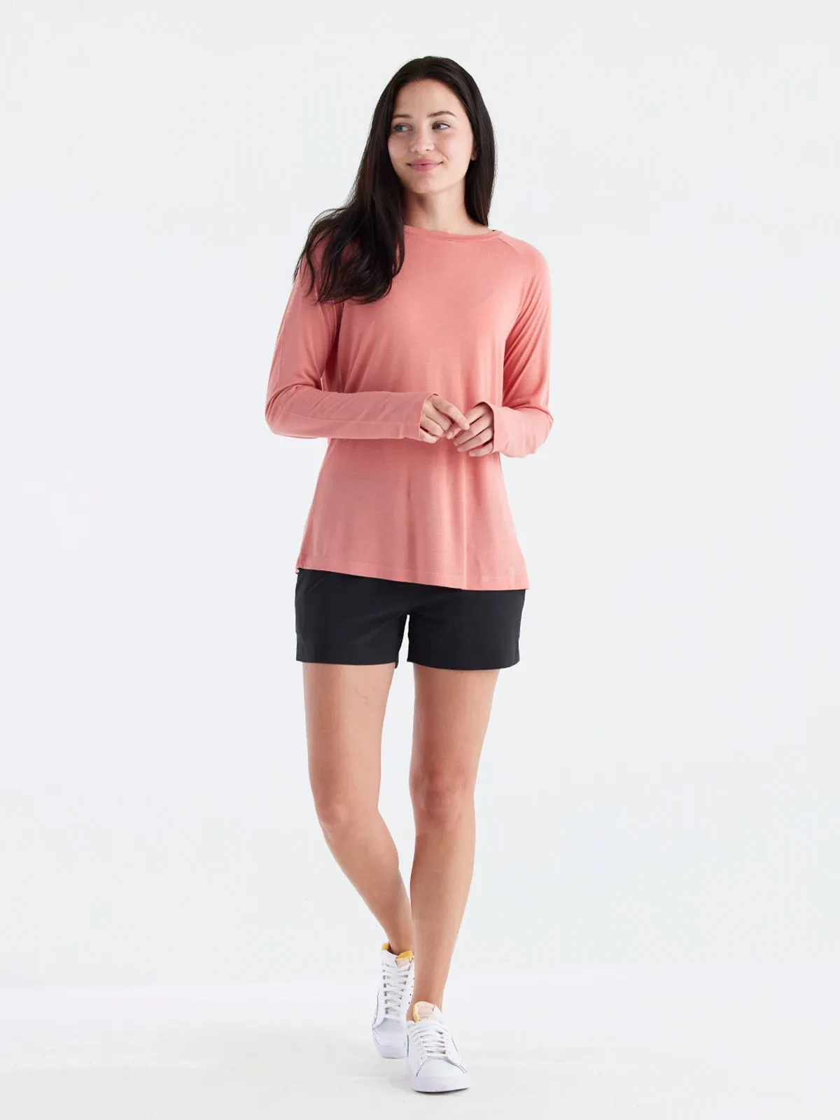 Women's Bamboo Lightweight Long Sleeve II - Bright Clay