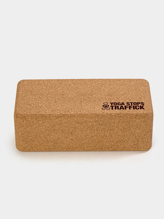 Yoga Stops Traffick Standard Size Cork Yoga Brick