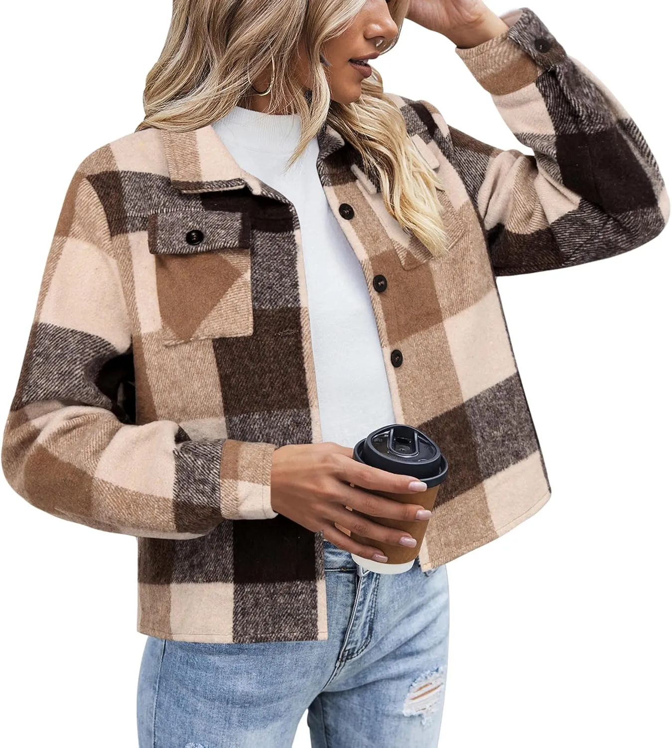 Zeagoo Women's Short Flannel Jacket (DE Only)