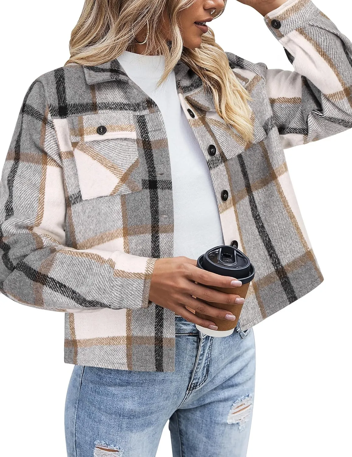 Zeagoo Women's Short Flannel Jacket (DE Only)